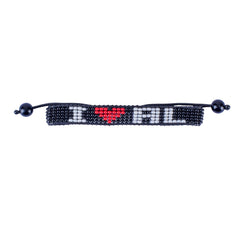 I Love Alabama Beaded Bracelet,Handcrafted & Adjustable Cord