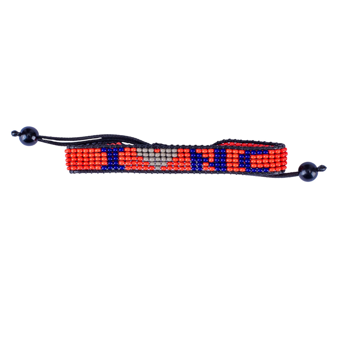 I Love North Carolina Beaded Bracelet – Handcrafted & Adjustable