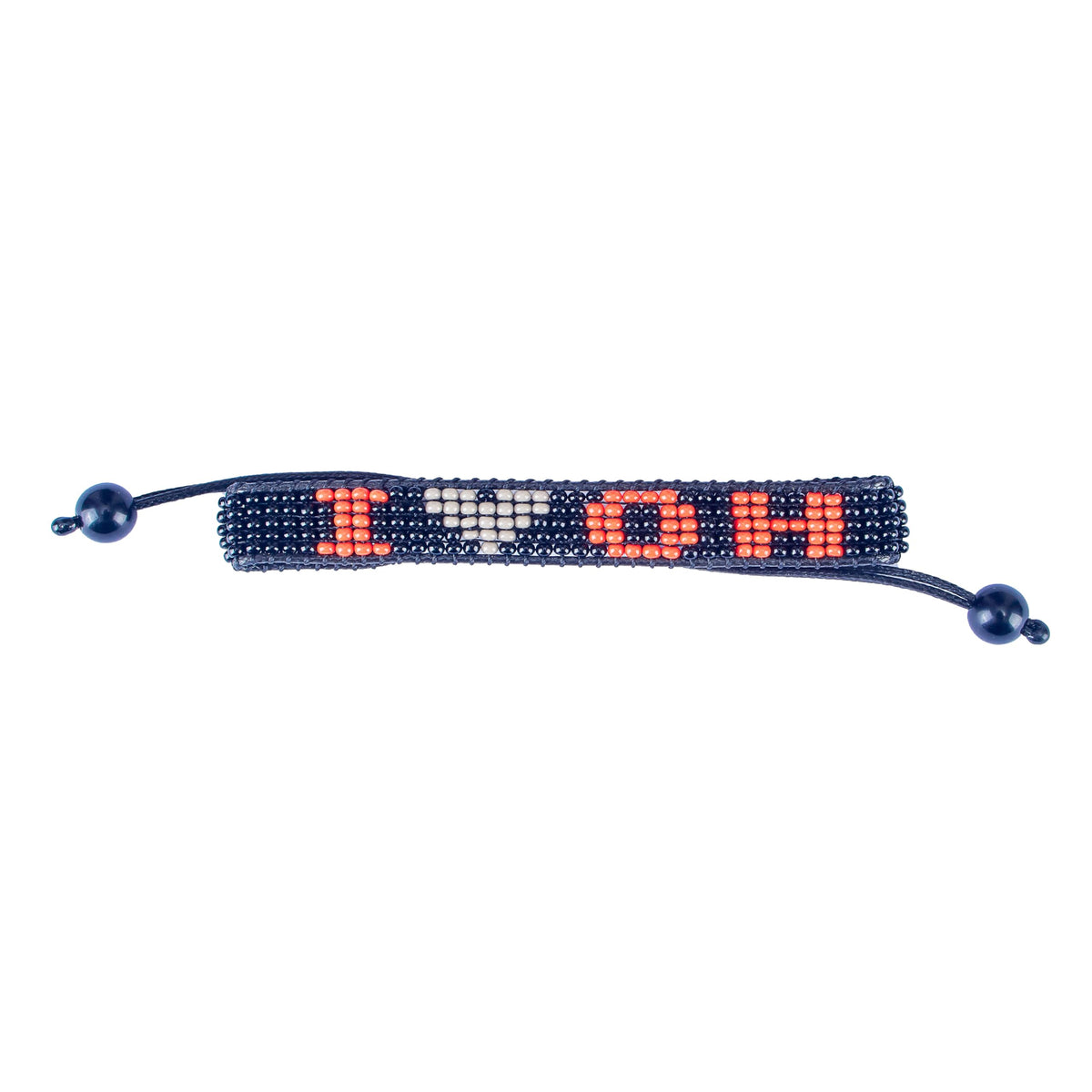 I Love Ohio Beaded Bracelet – Handcrafted & Adjustable