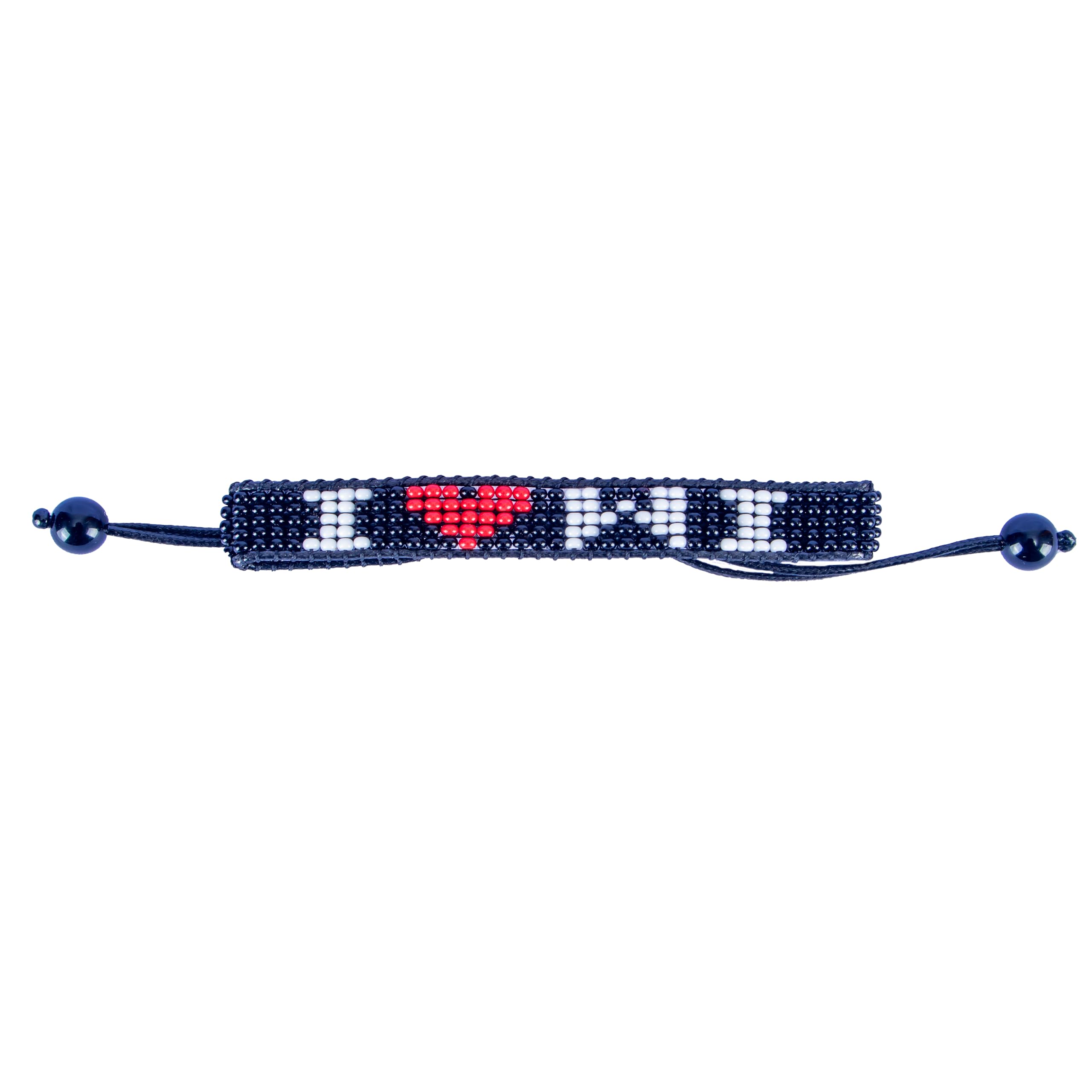 I Love Wisconsin Beaded Bracelet – Handcrafted & Adjustable