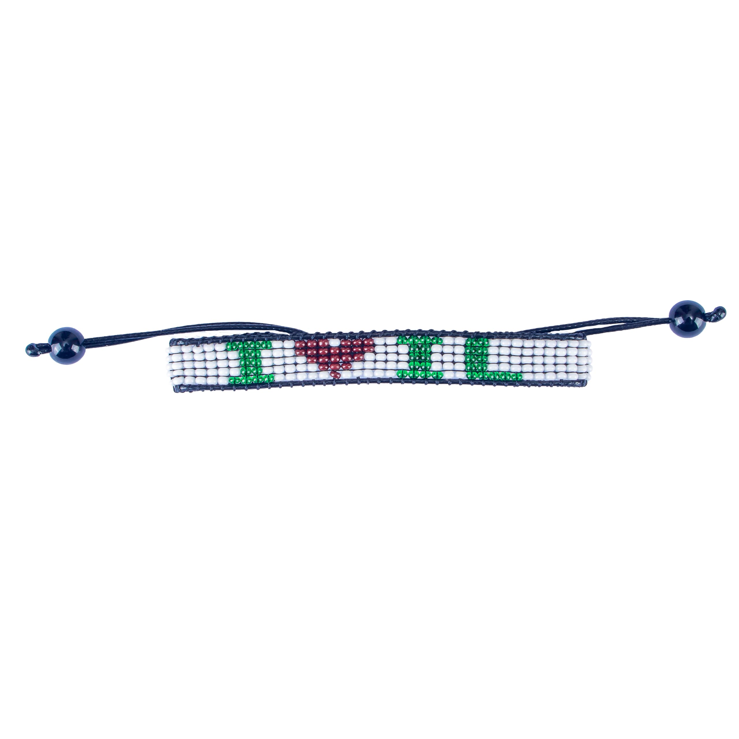 I Love Illinois Beaded Bracelet – Handcrafted & Adjustable