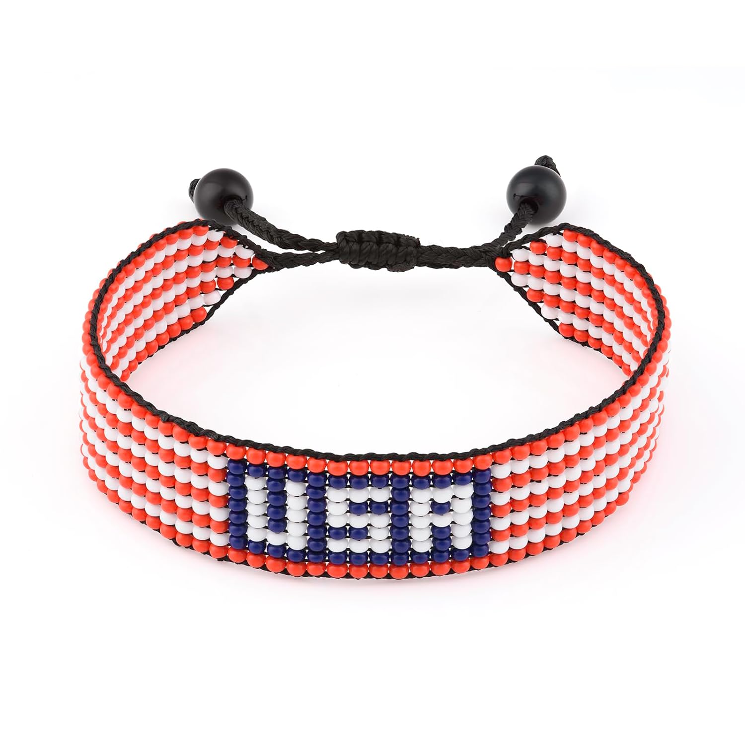 Handmade USA Flag Bracelet - Men's Women's Adjustable Bracelet - A Patriotic Statement (USA)