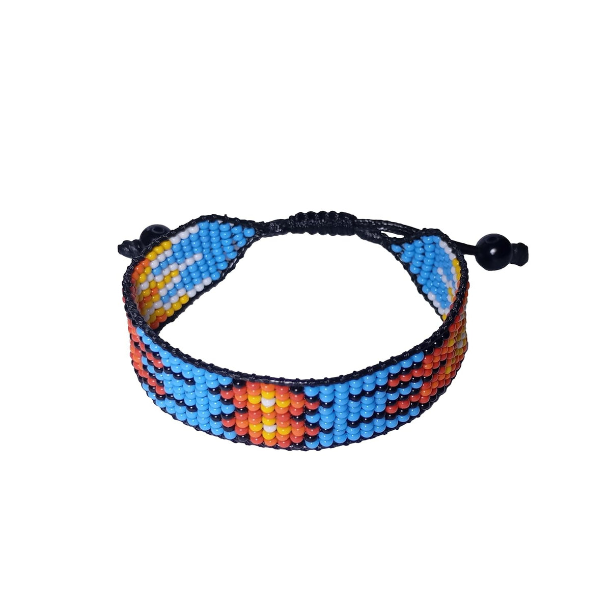 Native America Inspired Beaded Bracelet – Adjustable Handmade Tribal Pattern