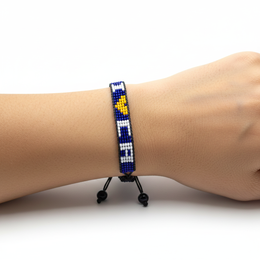 I Love California Bracelet – Handcrafted with Adjustable Beaded String