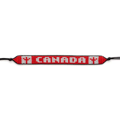 Canada Beaded Bracelet – Handmade Adjustable Flag Bracelet with Team Name – World Cup 2026 Inspired Soccer Fan Jewelry – Durable & Unisex