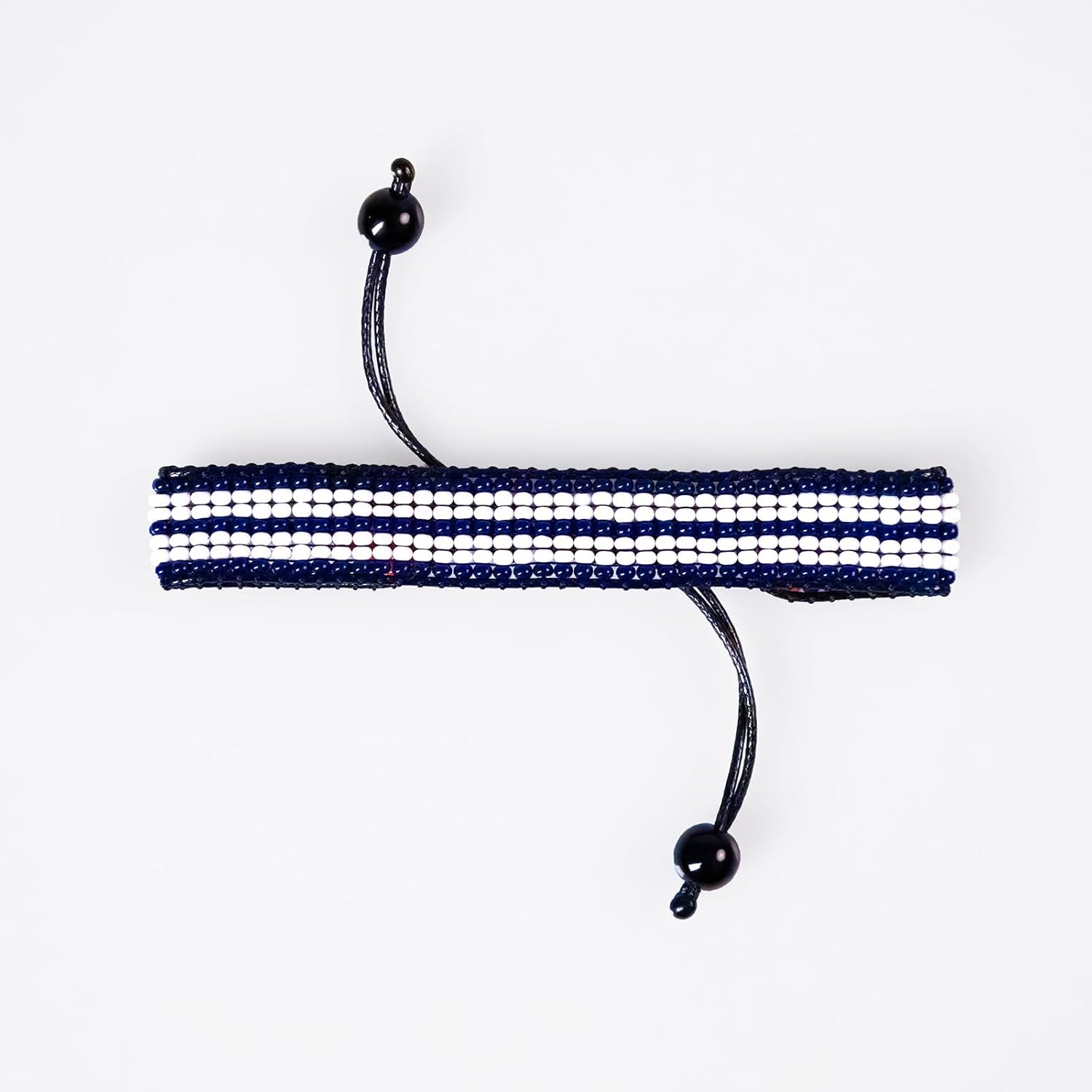 Cuba Flag Bracelet: Handmade Bracelet, Adjustable Beaded Wristband