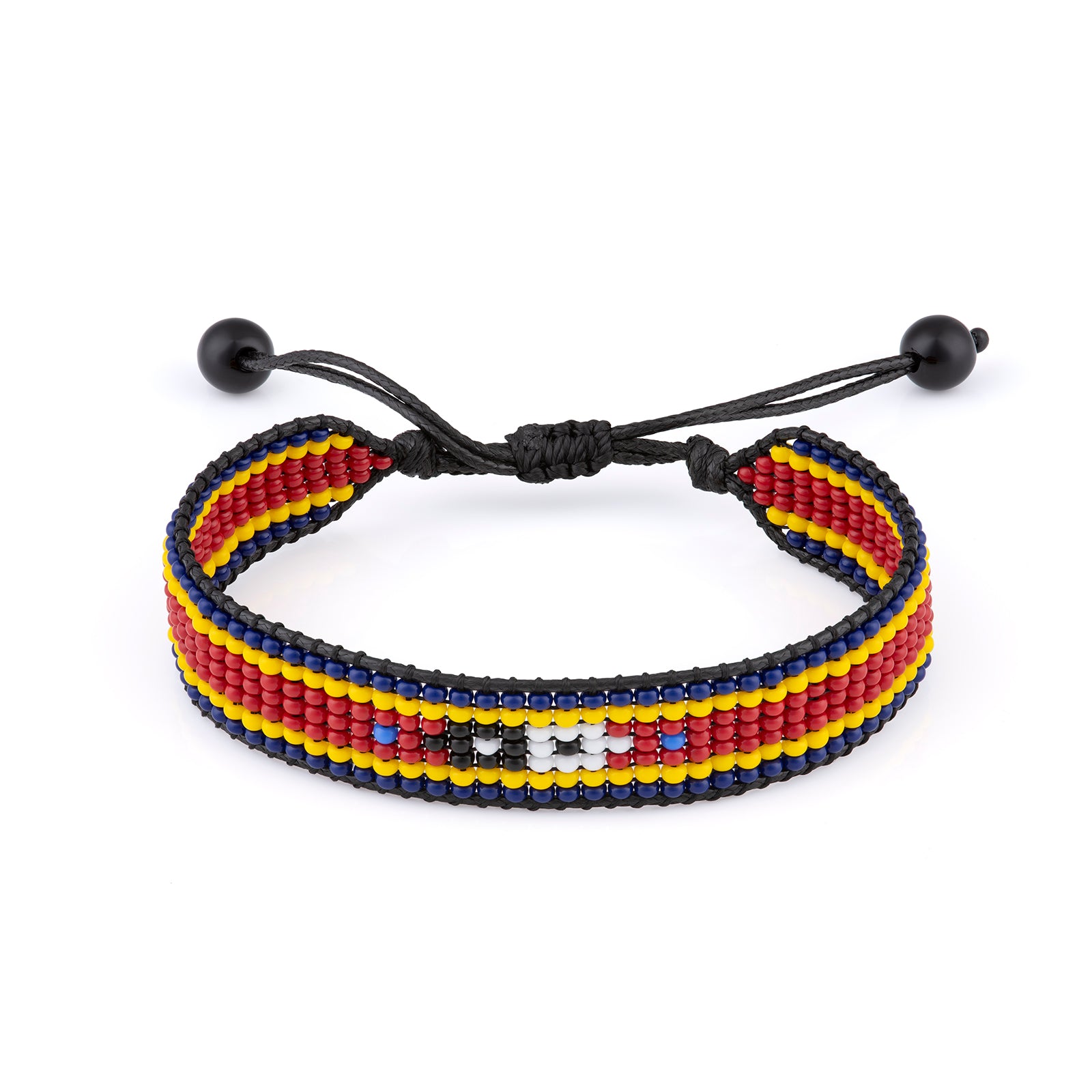 Eswatini Flag Bracelet: Handmade Bracelet, Adjustable Beaded Wristband