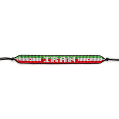 Iran Beaded Bracelet – Handmade Adjustable Flag Bracelet with Team Name – World Cup 2026 Inspired Soccer Fan Jewelry – Durable & Unisex