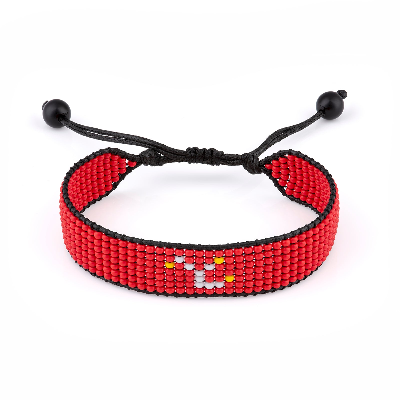 Isle of Man Flag Bracelet: Handmade, Adjustable Beaded Wristband