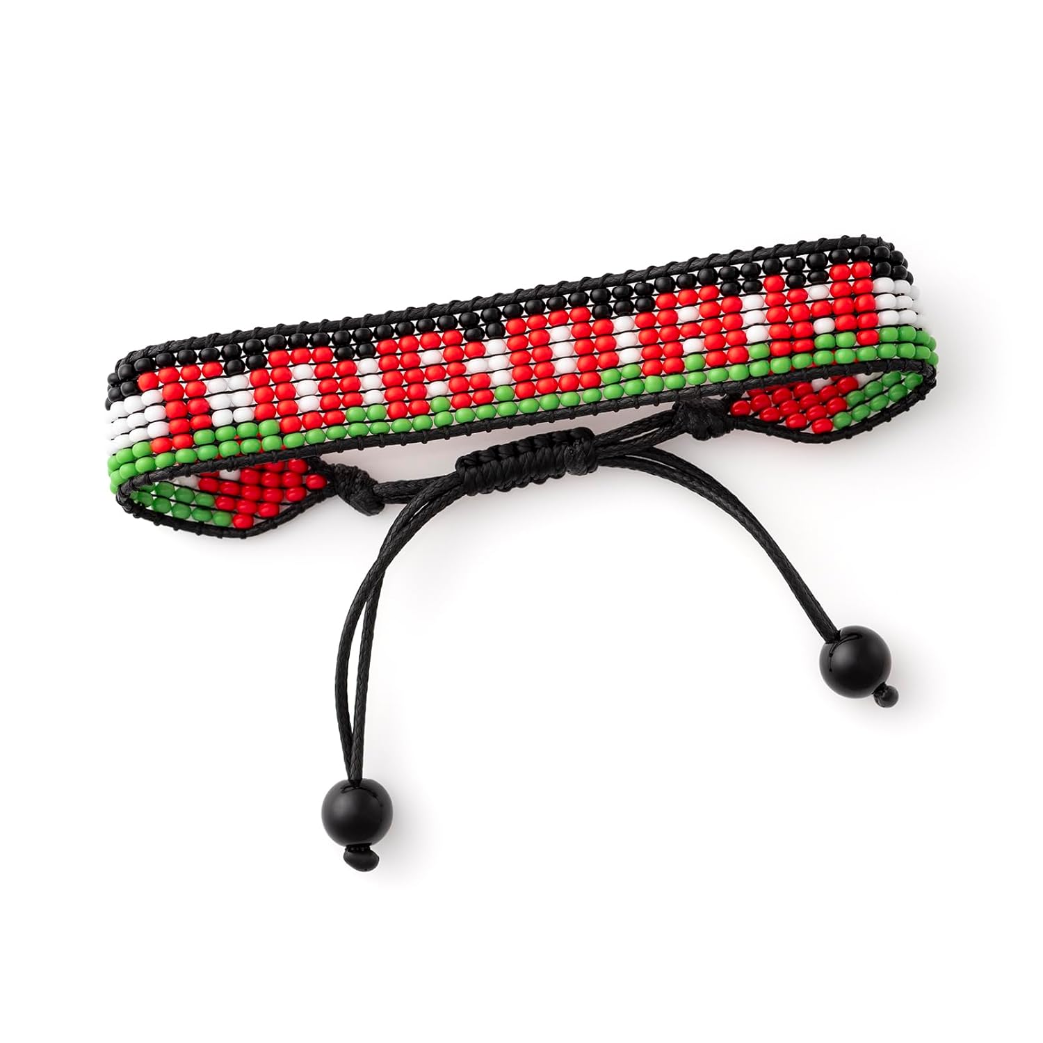 Jordan Beaded Bracelet – Handmade Adjustable Flag Bracelet with Team Name – World Cup 2026 Inspired Soccer Fan Jewelry – Durable & Unisex