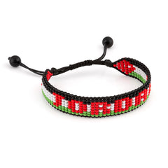 Jordan Beaded Bracelet – Handmade Adjustable Flag Bracelet with Team Name – World Cup 2026 Inspired Soccer Fan Jewelry – Durable & Unisex