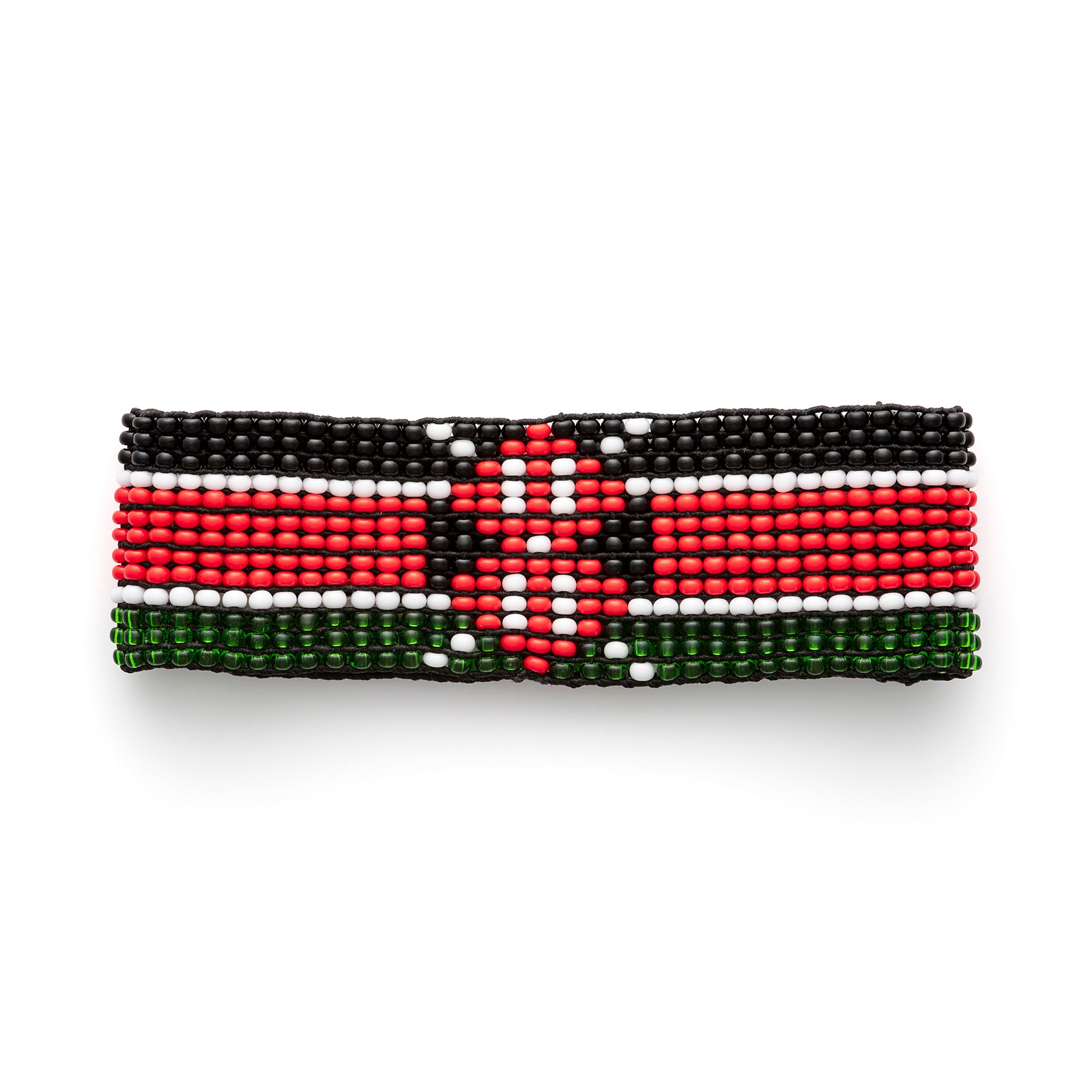 Kenya Flag Beaded Bracelet - Adjustable and Expandable, Perfect for Teenagers and Adults with Smaller Arm Sizes