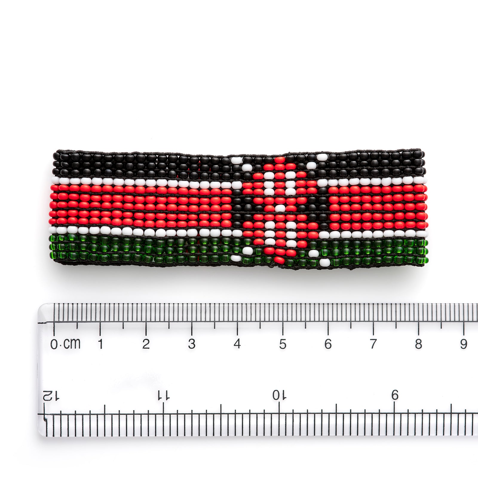 Kenya Flag Beaded Bracelet - Adjustable and Expandable, Perfect for Teenagers and Adults with Smaller Arm Sizes