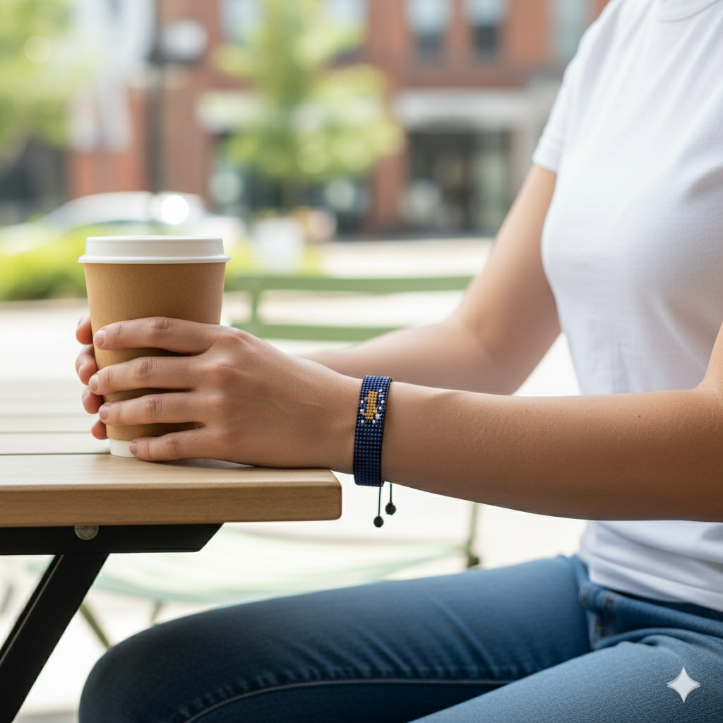 Kosovo Flag Bracelet: Adjustable, Unisex Boho Style Bracelet for Women & Men