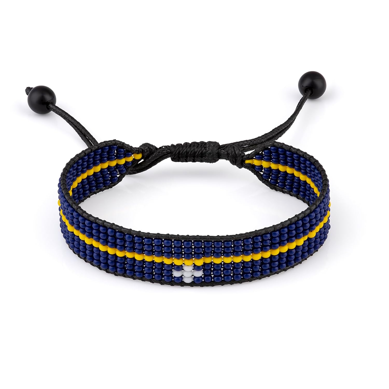 Nauru Flag Bracelet: Adjustable, Beaded Boho Style Rope Bracelet for Women & Men
