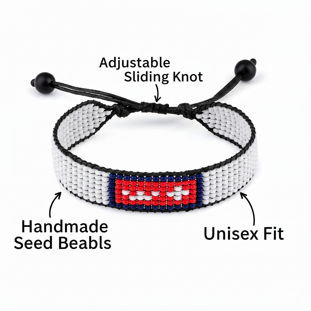 Nepal Flag Bracelet: Adjustable, Boho Style Rope Bracelet for Women & Men