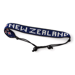 New Zealand Beaded Bracelet – Handmade Adjustable Flag Bracelet with Team Name – World Cup 2026 Inspired Soccer Fan Jewelry – Durable & Unisex