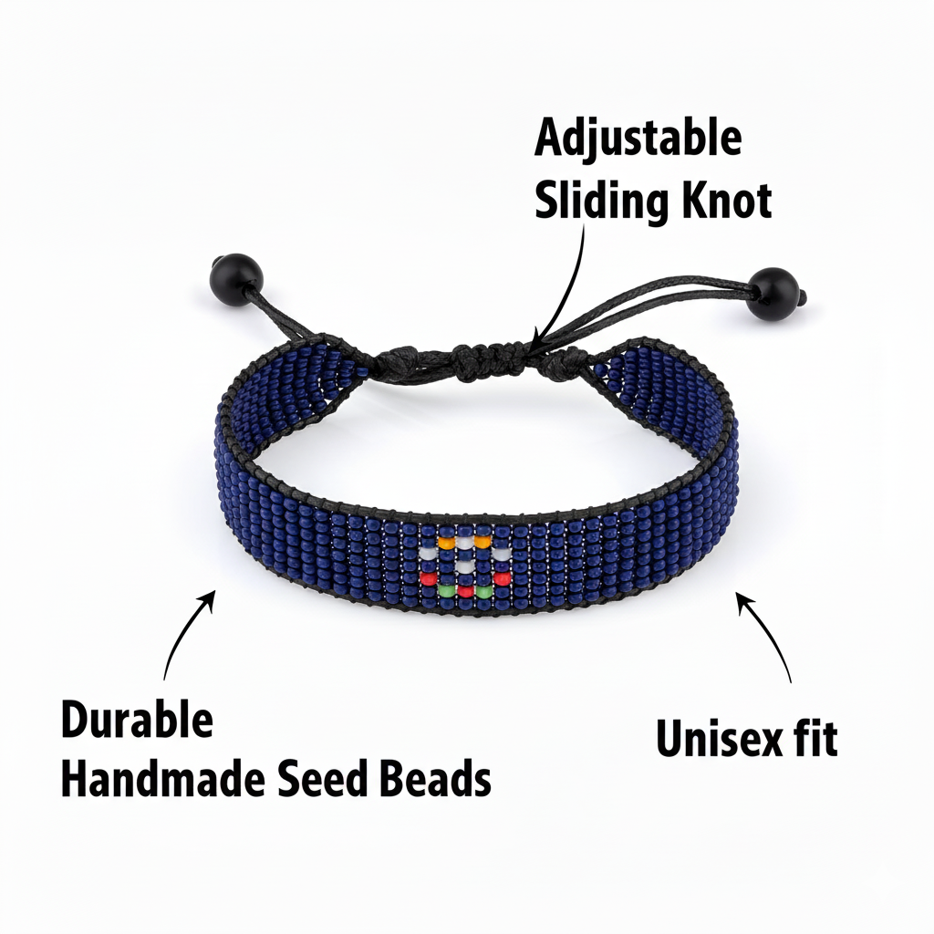 Northern Mariana Islands Flag Bracelet: Adjustable, Boho Style Rope Bracelet for Women & Men