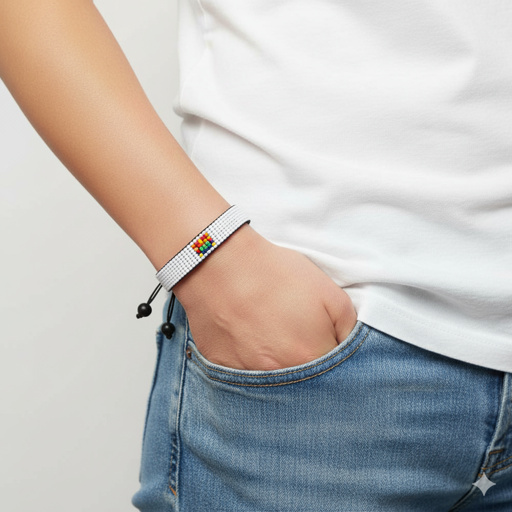 Papua New Guinea Flag Bracelet: Adjustable, Boho Style Rope Bracelet for Women & Men