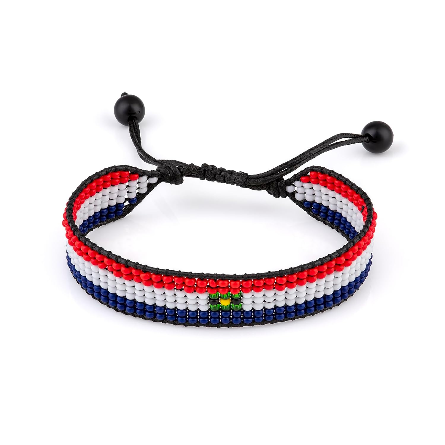 Paraguay Flag Bracelet: Adjustable, Boho Style Rope Bracelet for Women & Men