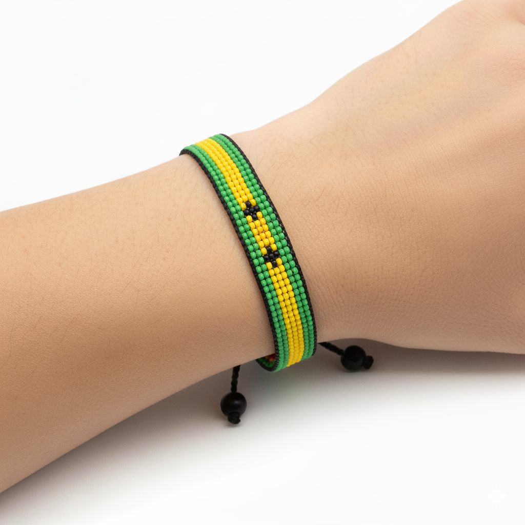 São Tomé and Principe Flag Bracelet: Adjustable, Boho Style Rope Bracelet for Women & Men