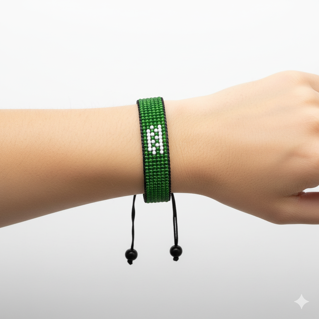 Saudi Arabia Flag Bracelet: Handcrafted Adjustable, Unisex Boho Style  Bracelet