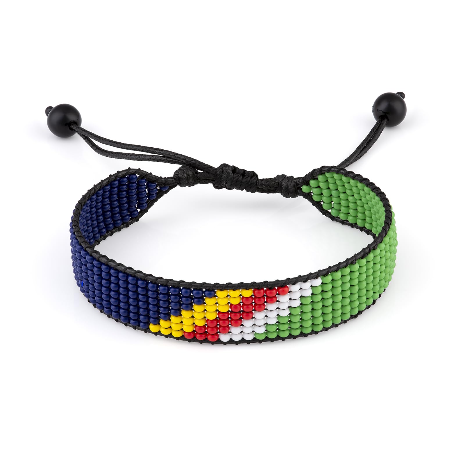 Seychelles Flag Bracelet: Adjustable, Boho Style Rope Bracelet for Women and Men