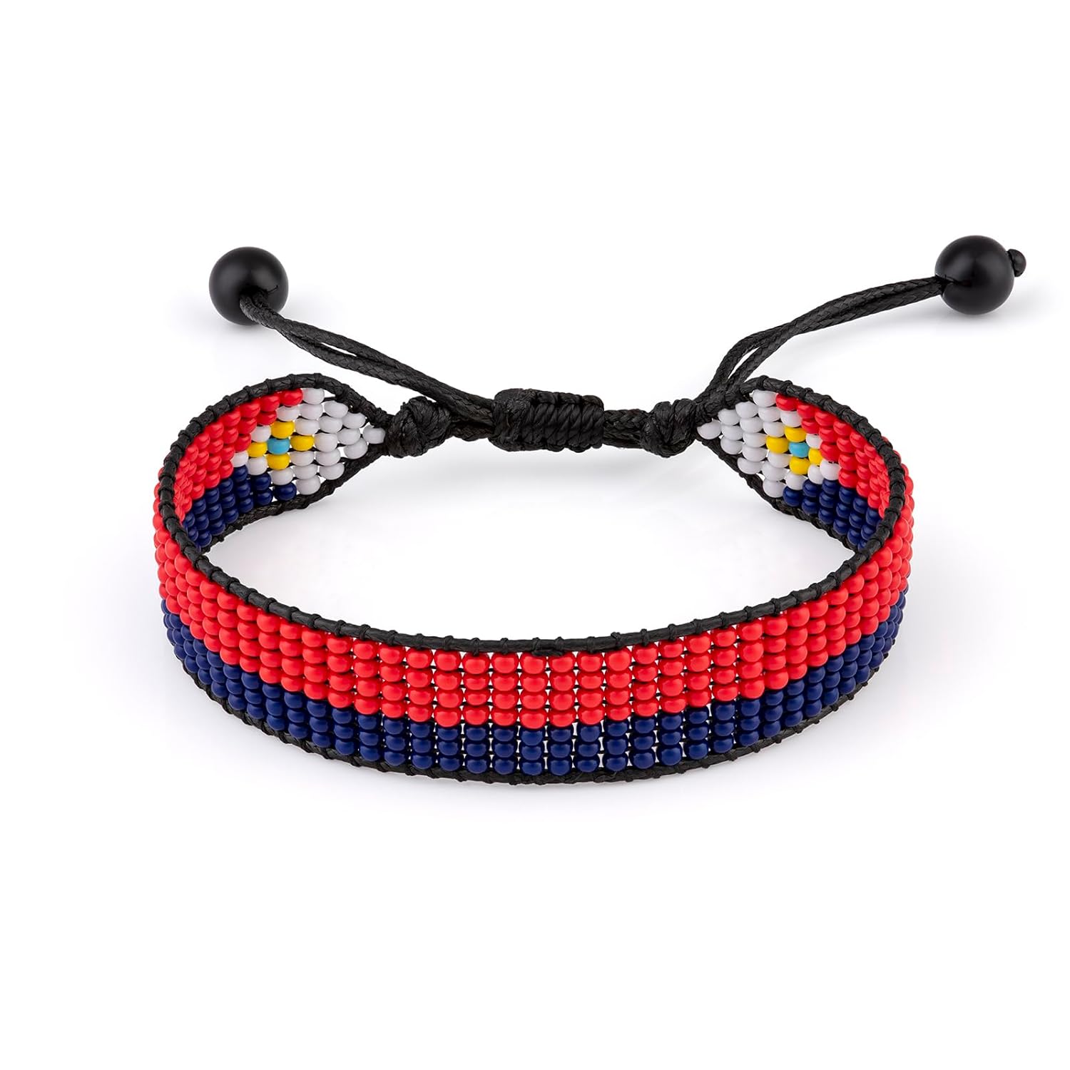 Sint Maarten (Dutch part) Flag Bracelet: Adjustable, Unisex Boho Style Jewelry