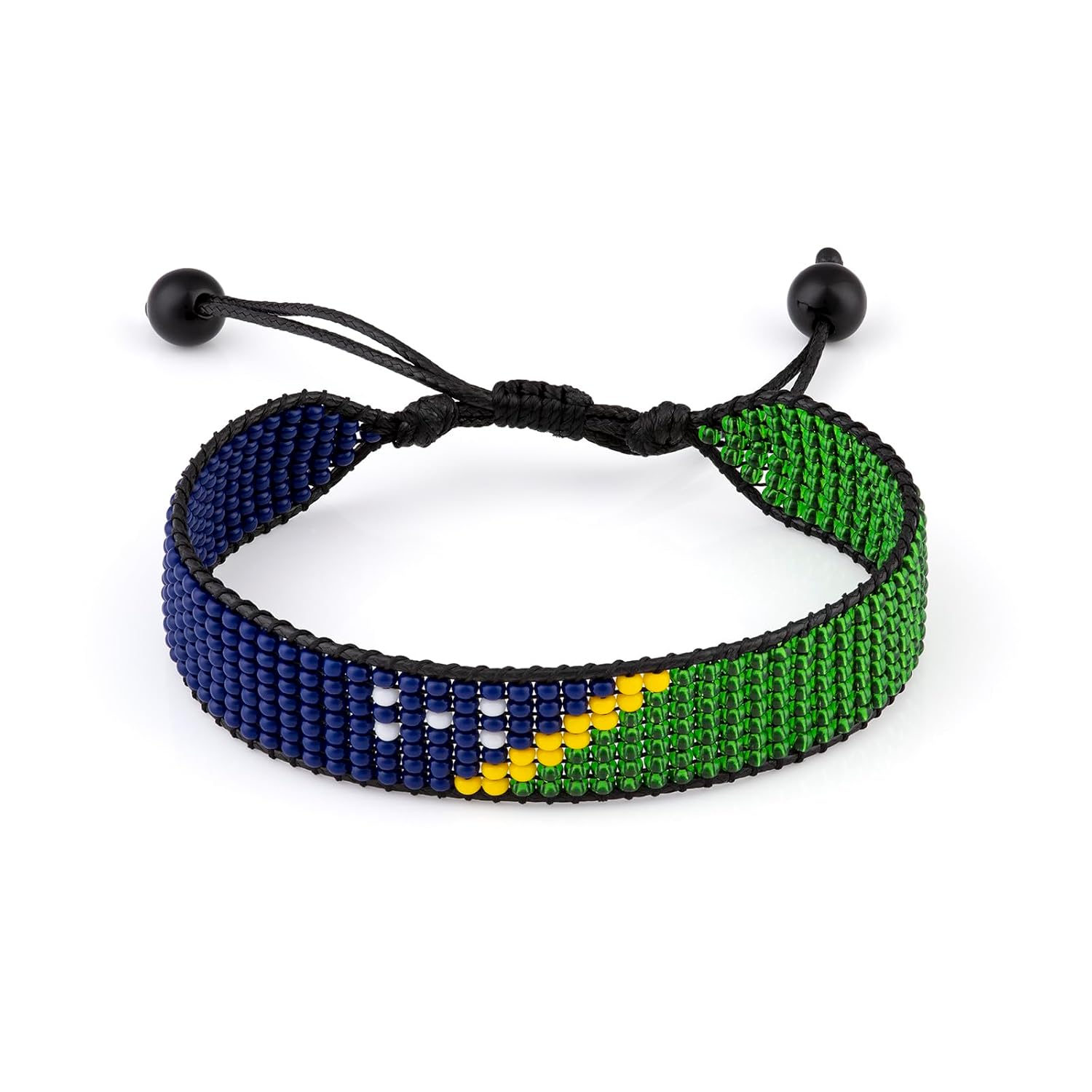 Solomon Islands Flag Bracelet: Adjustable, Boho Style Rope Bracelet for Women & Men