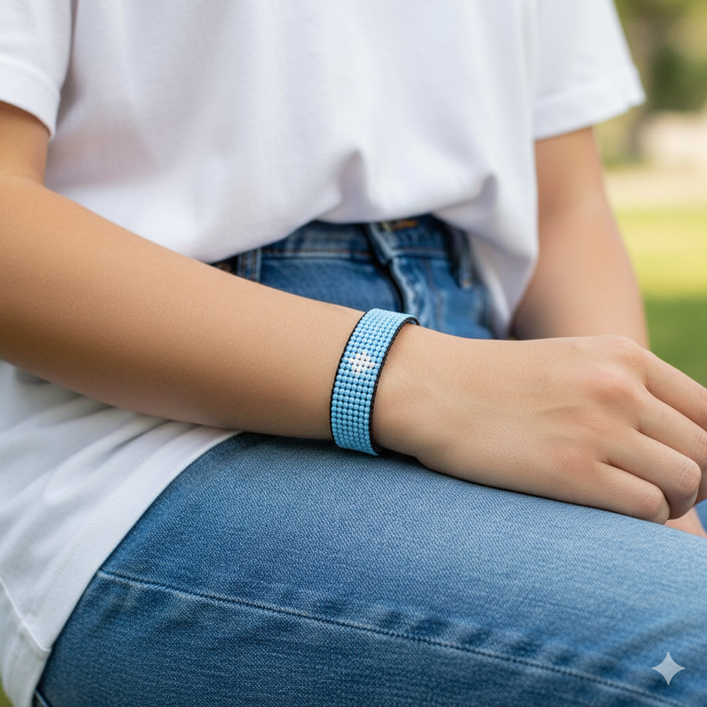 Somalia Flag Bracelet: Handmade, Adjustable Beaded Boho-Style with Patriotic Design