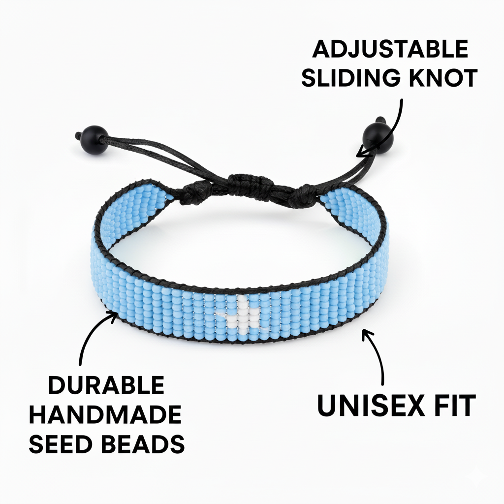 Somalia Flag Bracelet: Handmade, Adjustable Beaded Boho-Style with Patriotic Design