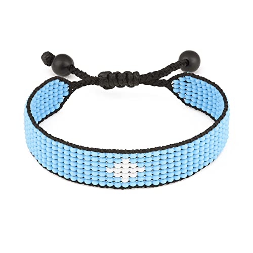 Somalia Flag Bracelet: Handmade Bracelet, Adjustable Beaded Boho-Style Rope Bangle with Patriotic Design