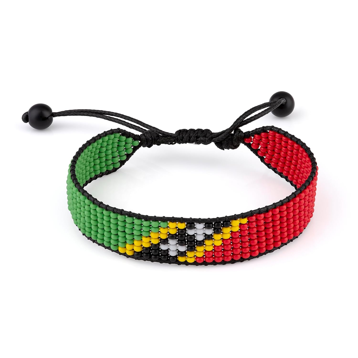 St. Kitts and Nevis Flag Bracelet: Adjustable, Boho Style Rope Bracelet for Women & Men