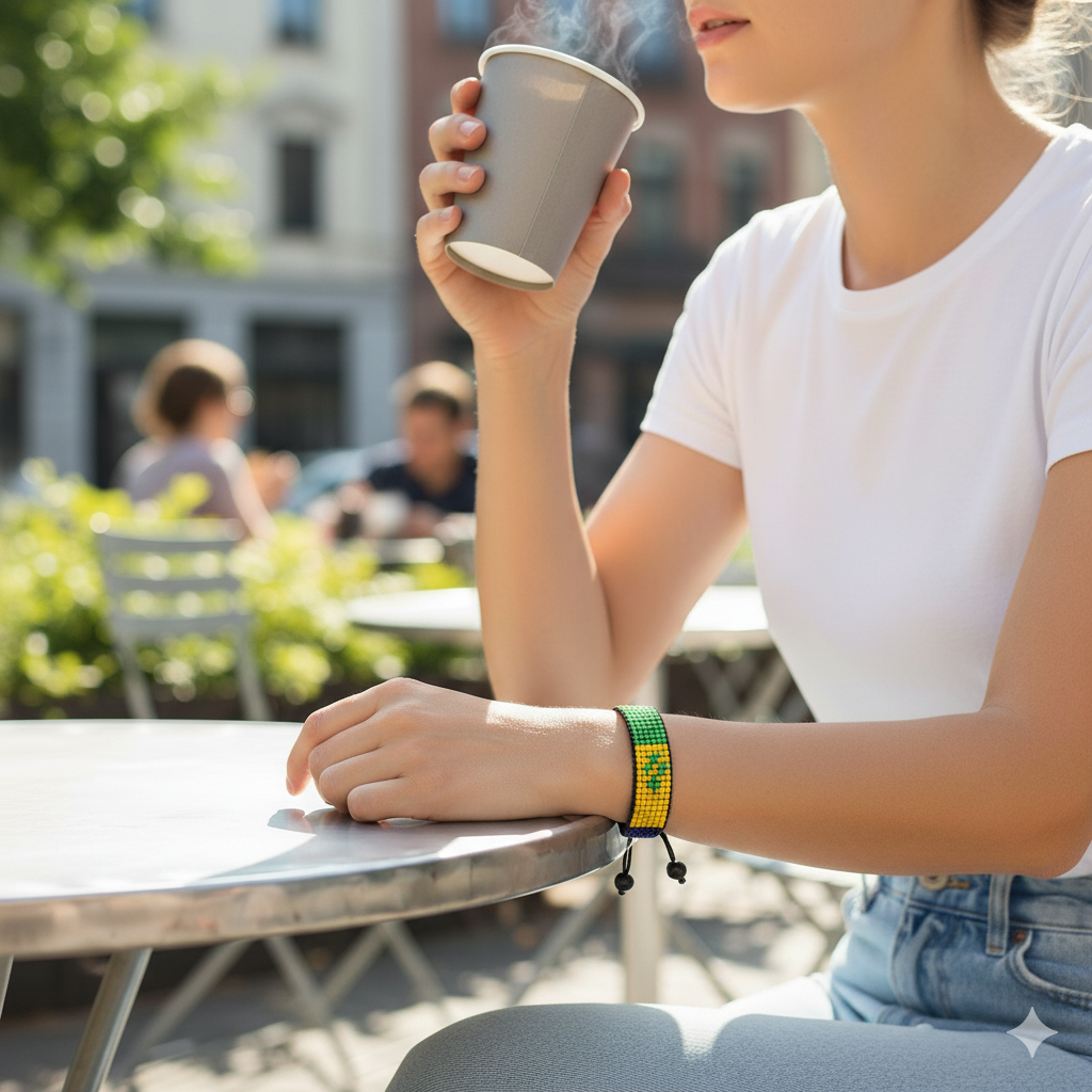St. Vincent and the Grenadines Flag Bracelet: Adjustable, Unisex Boho Style Bracelet
