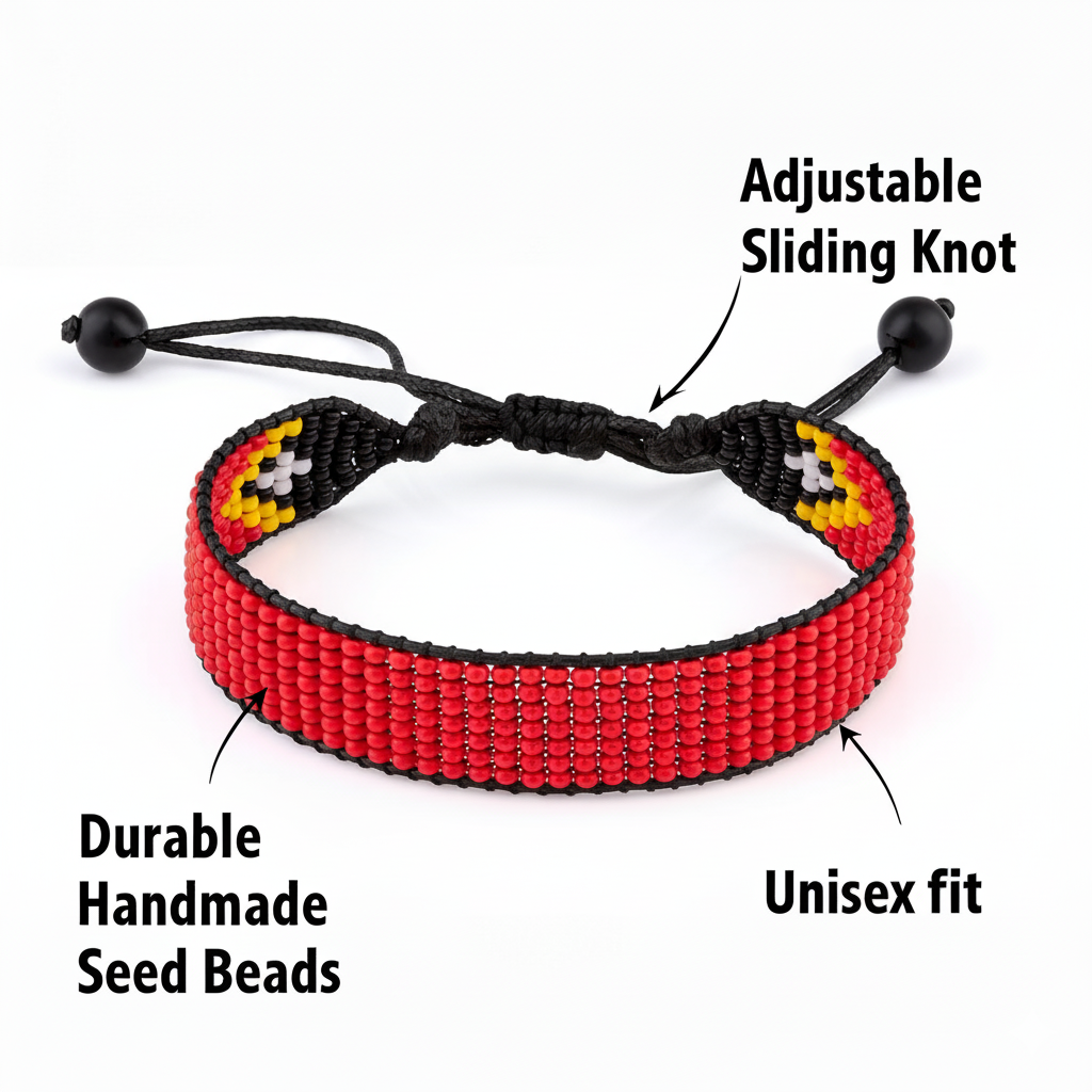 Timor-Leste Flag Bracelet: Adjustable, Boho Style Rope Bracelet for Women & Men