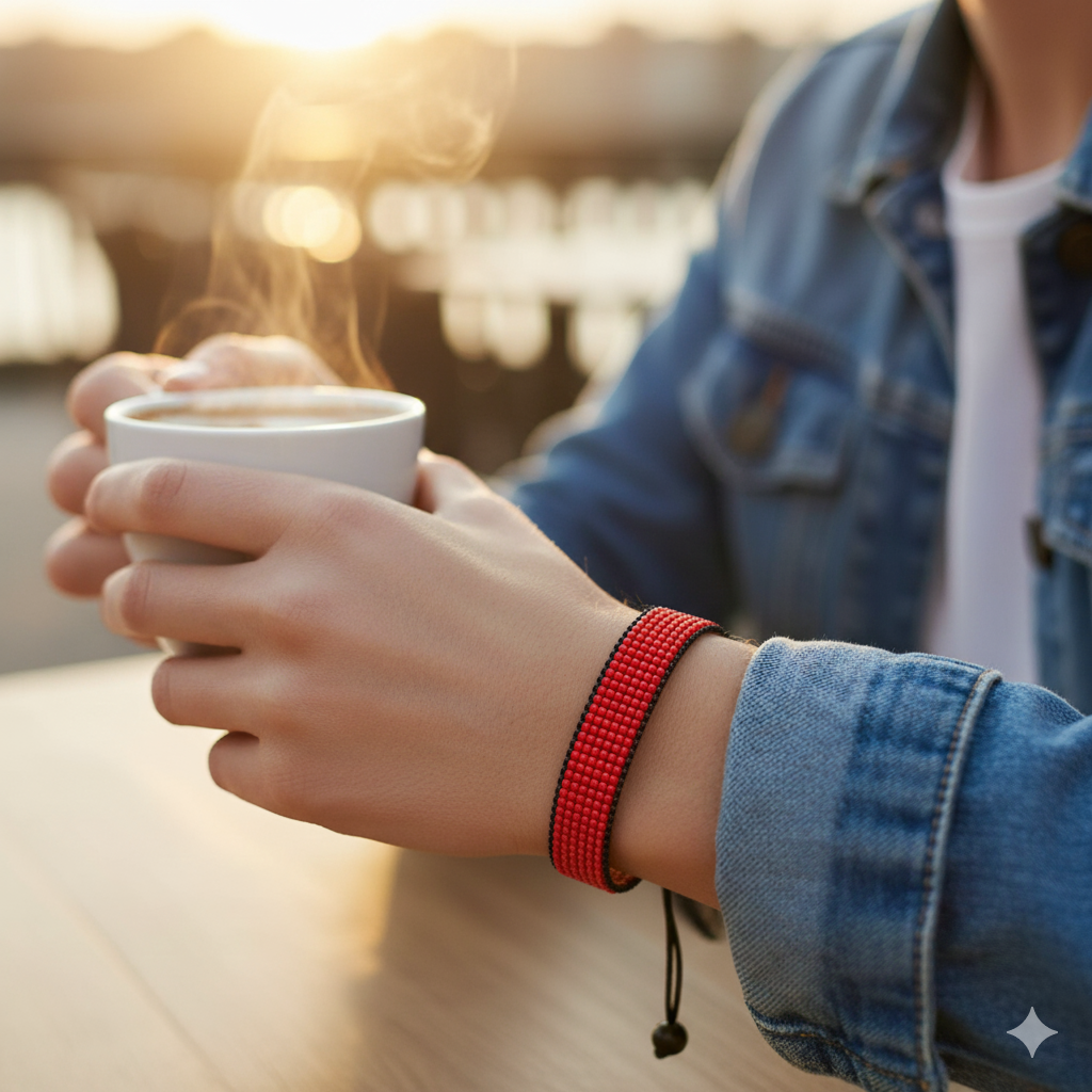 Timor-Leste Flag Bracelet: Adjustable, Boho Style Rope Bracelet for Women & Men