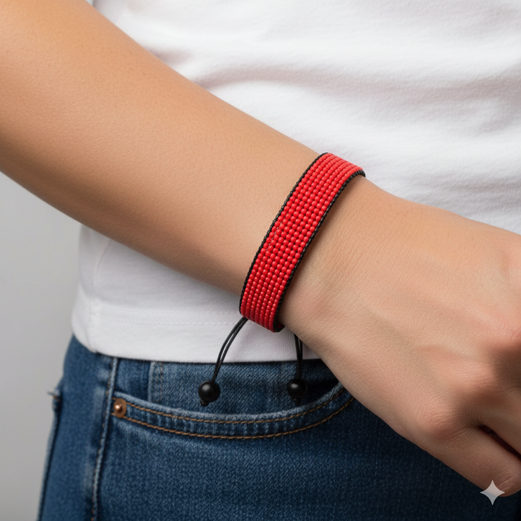 Timor-Leste Flag Bracelet: Adjustable, Boho Style Rope Bracelet for Women & Men