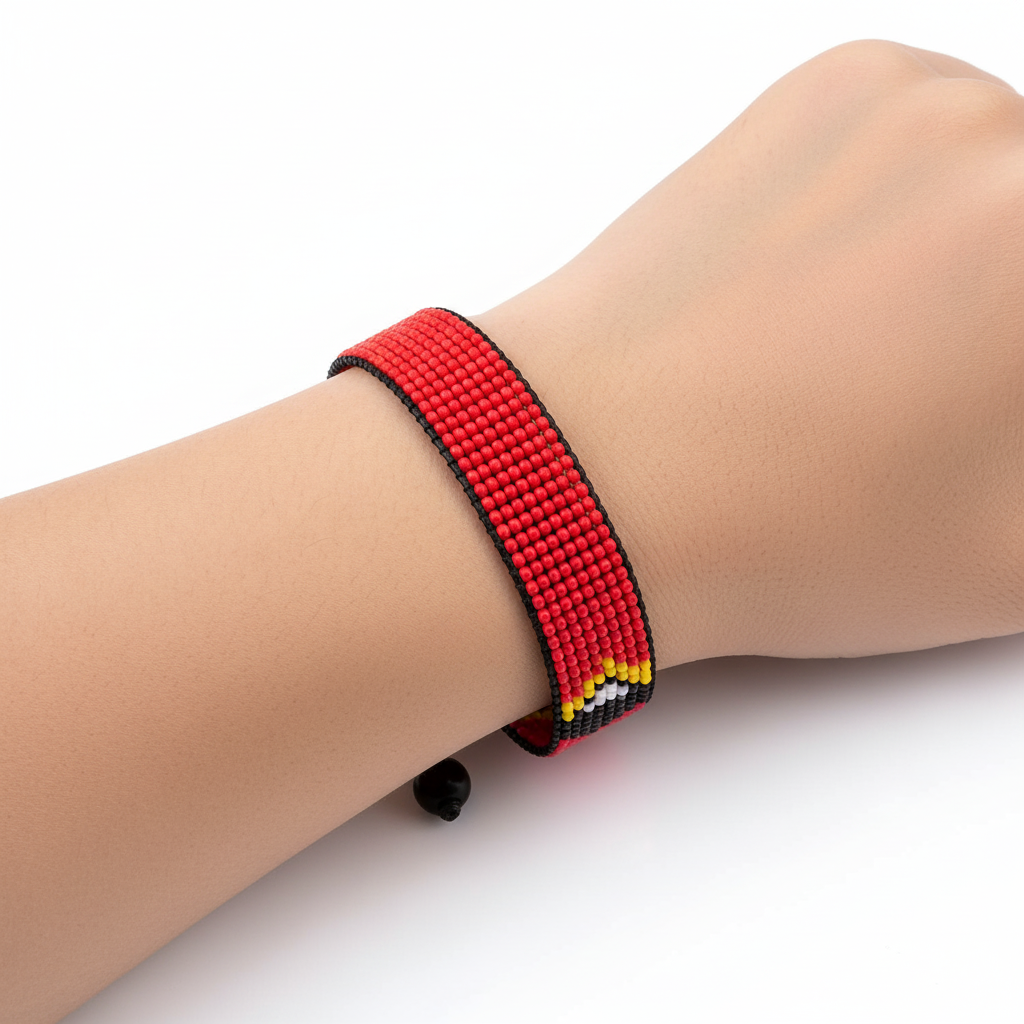 Timor-Leste Flag Bracelet: Adjustable, Boho Style Rope Bracelet for Women & Men