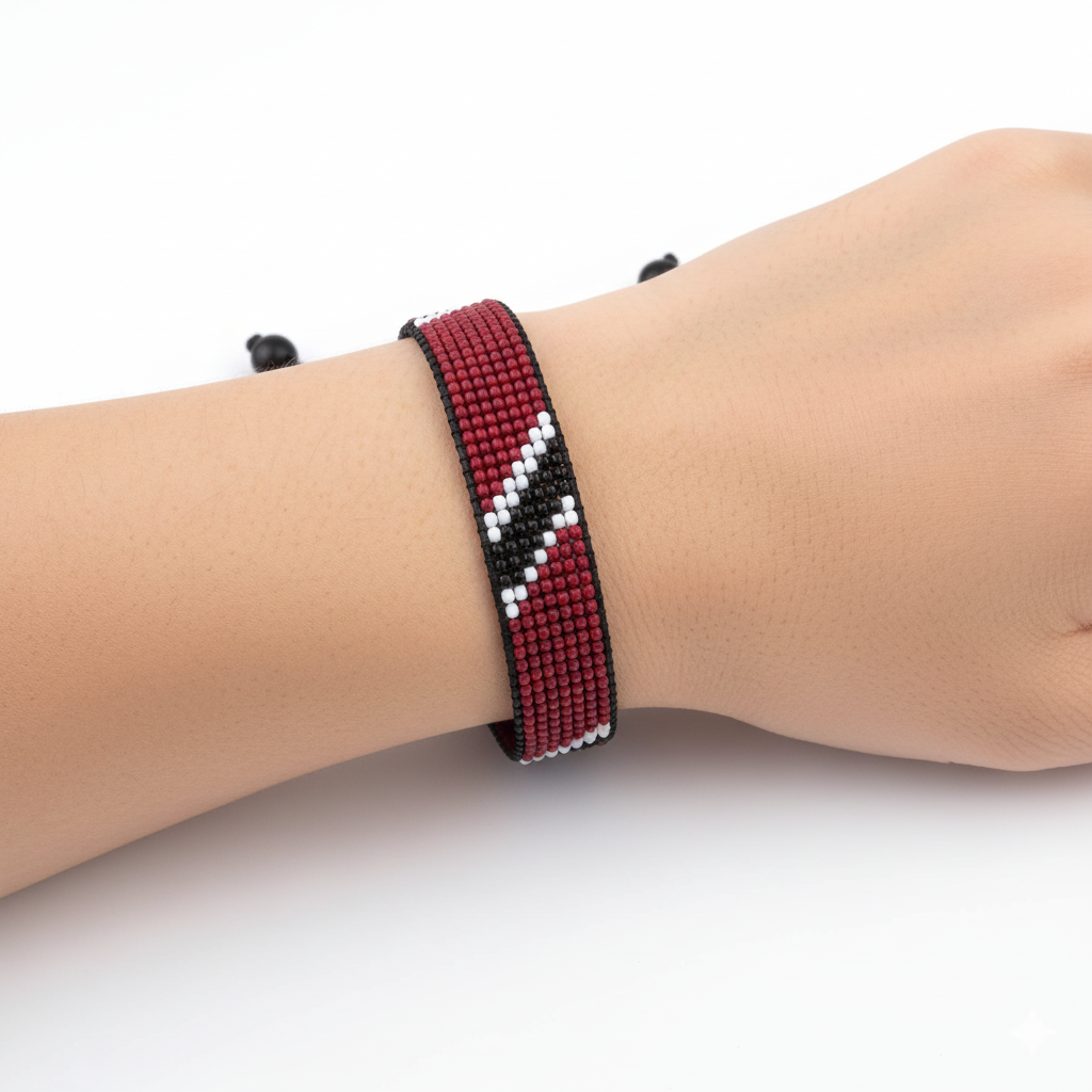 Trinidad and Tobago Flag Bracelet: Adjustable, Boho Style Rope Bracelet for Women & Men