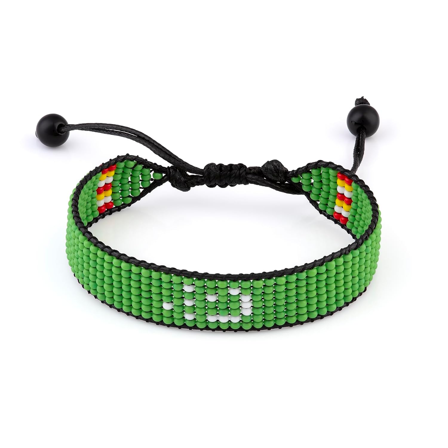 Turkmenistan Flag Bracelet: Adjustable, Beaded, Unisex Boho Style Jewerly