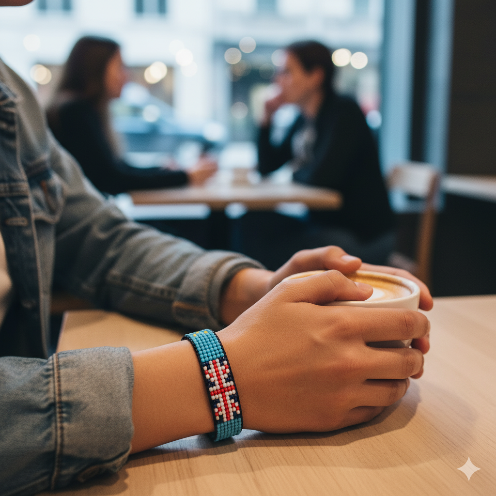 Tuvalu Flag Bracelet: Adjustable, Boho Style Rope Bracelet for Women & Men