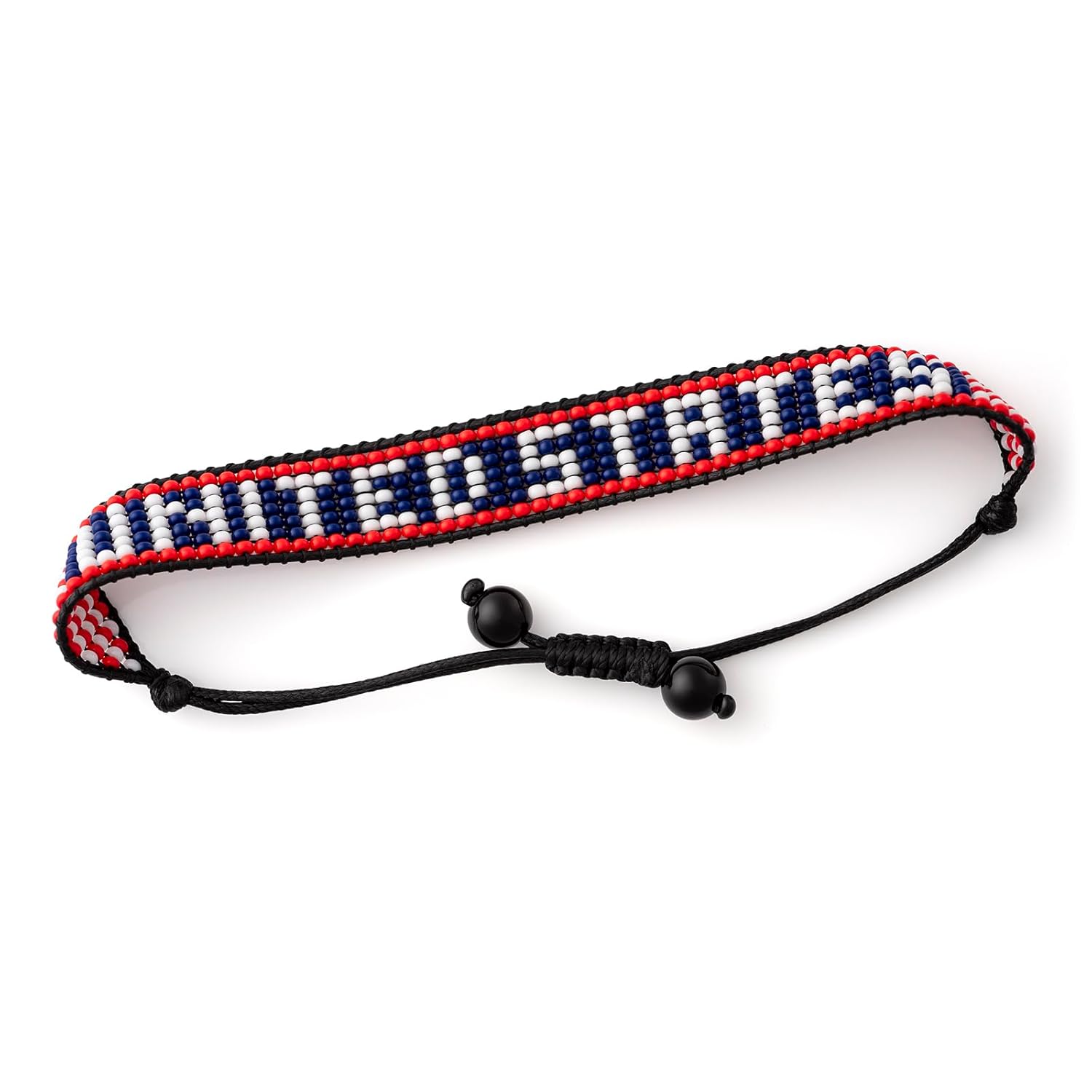 USA Beaded Bracelet – Handmade Adjustable Flag Bracelet with Team Name – World Cup 2026 Inspired Soccer Fan Jewelry – Durable & Unisex