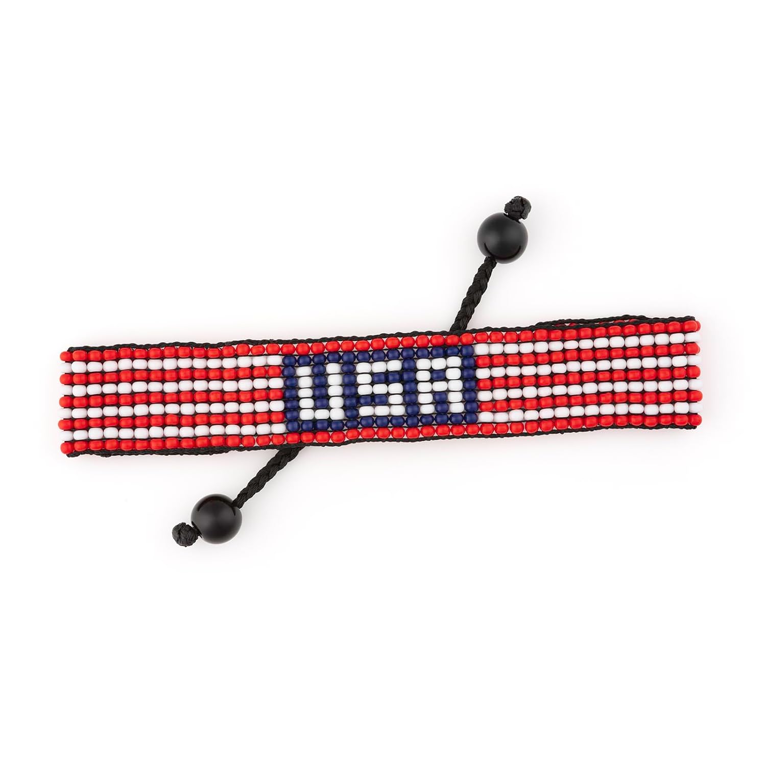Handmade USA Flag Bracelet - Men's Women's Adjustable Bracelet - A Patriotic Statement (USA)