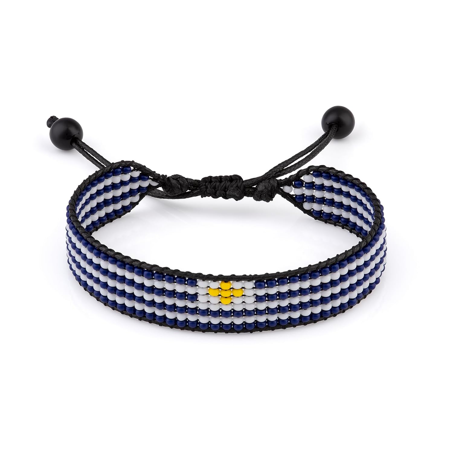 Uruguay Flag Bracelet: Handmade, Adjustable, Boho Style Gift for Women & Men