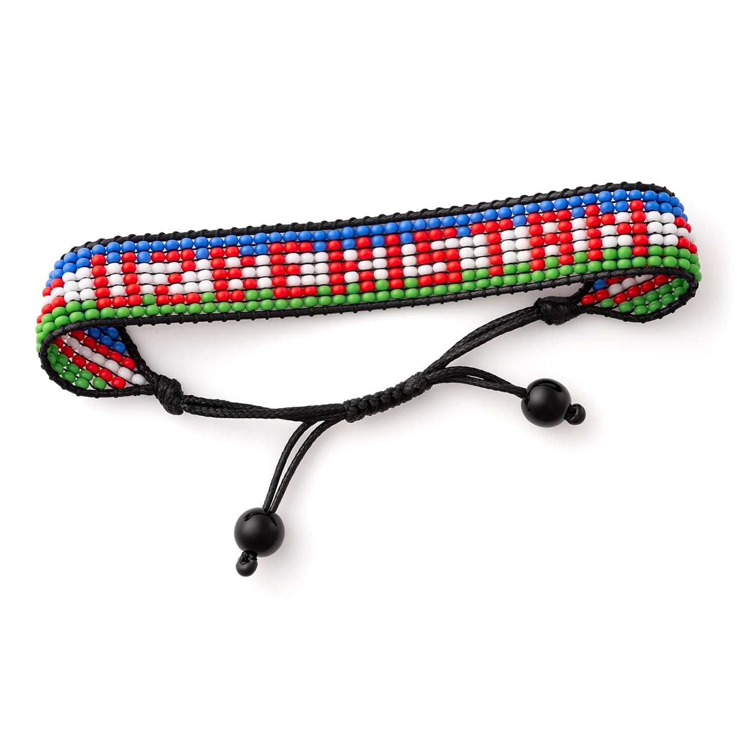 Uzbekistan Beaded Bracelet – Handmade Adjustable Flag Bracelet with Team Name – World Cup 2026 Inspired Soccer Fan Jewelry – Durable & Unisex