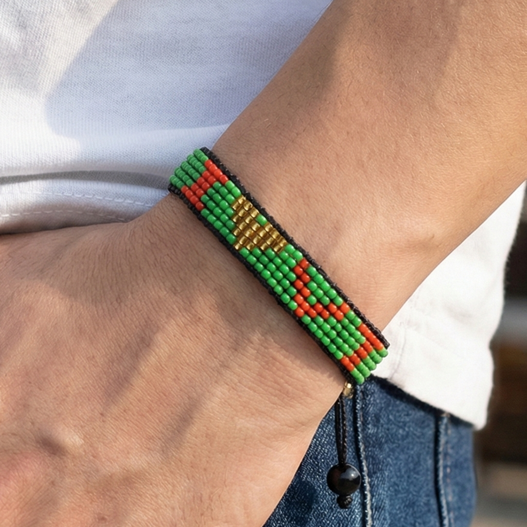 I Love Vermont Beaded Bracelet – Handcrafted & Adjustable