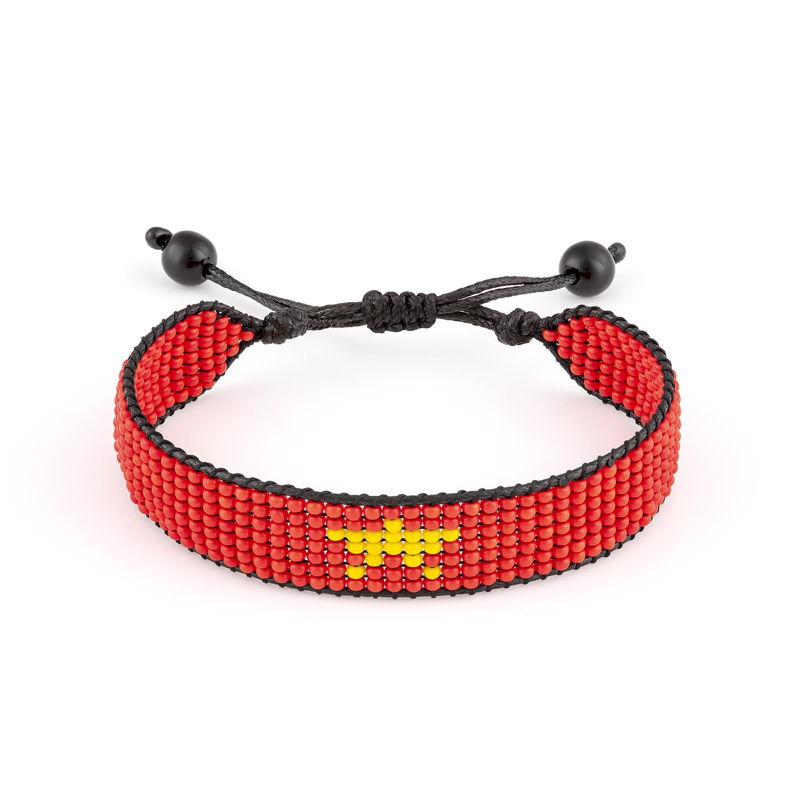 Vietnam Flag Bracelet: Handmade, Adjustable Boho-Style Rope Bracelet with Patriotic Design