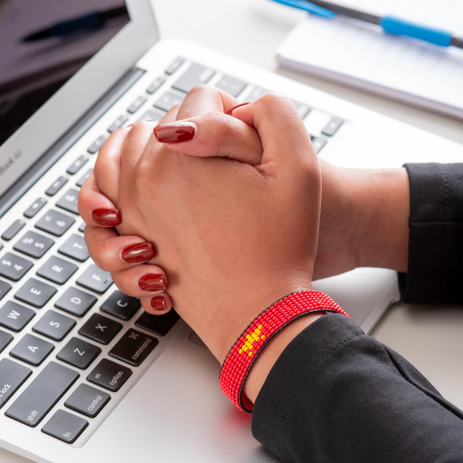 Vietnam Flag Bracelet: Handmade, Adjustable Boho-Style Rope Bracelet with Patriotic Design