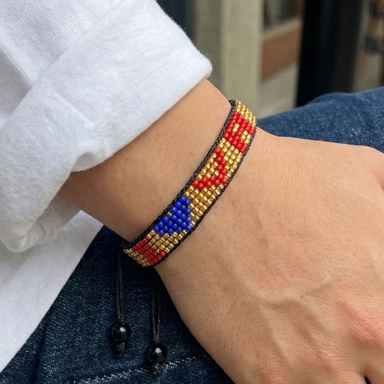 I Love Virginia Beaded Bracelet – Handcrafted & Adjustable