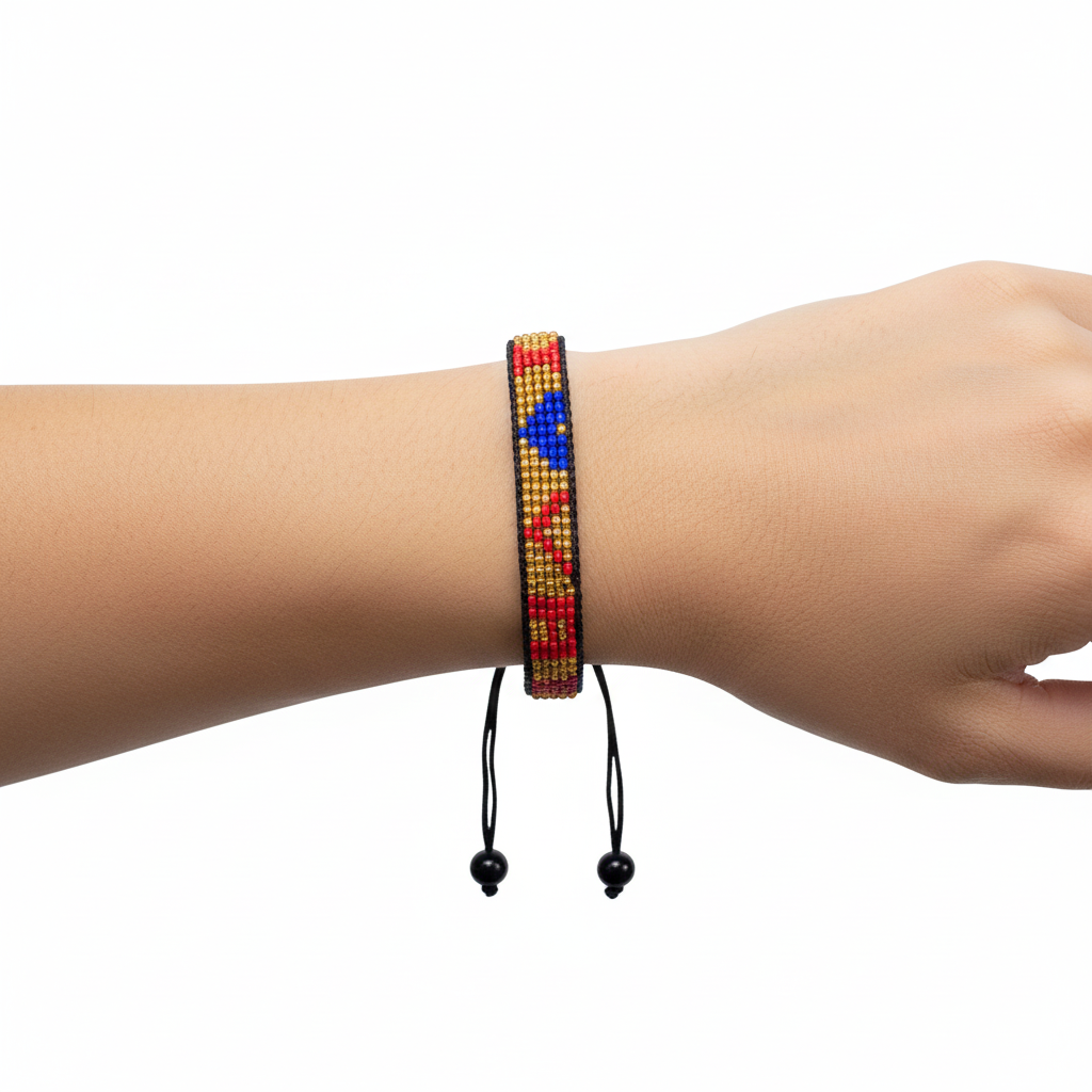 I Love Virginia Beaded Bracelet – Handcrafted & Adjustable